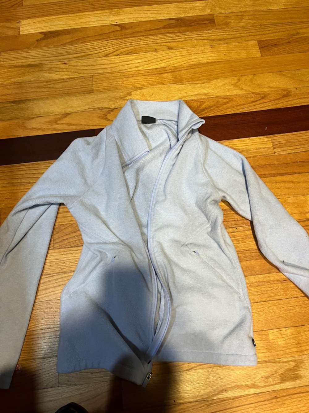 Light Gray Zip-Up Fleece Jacket